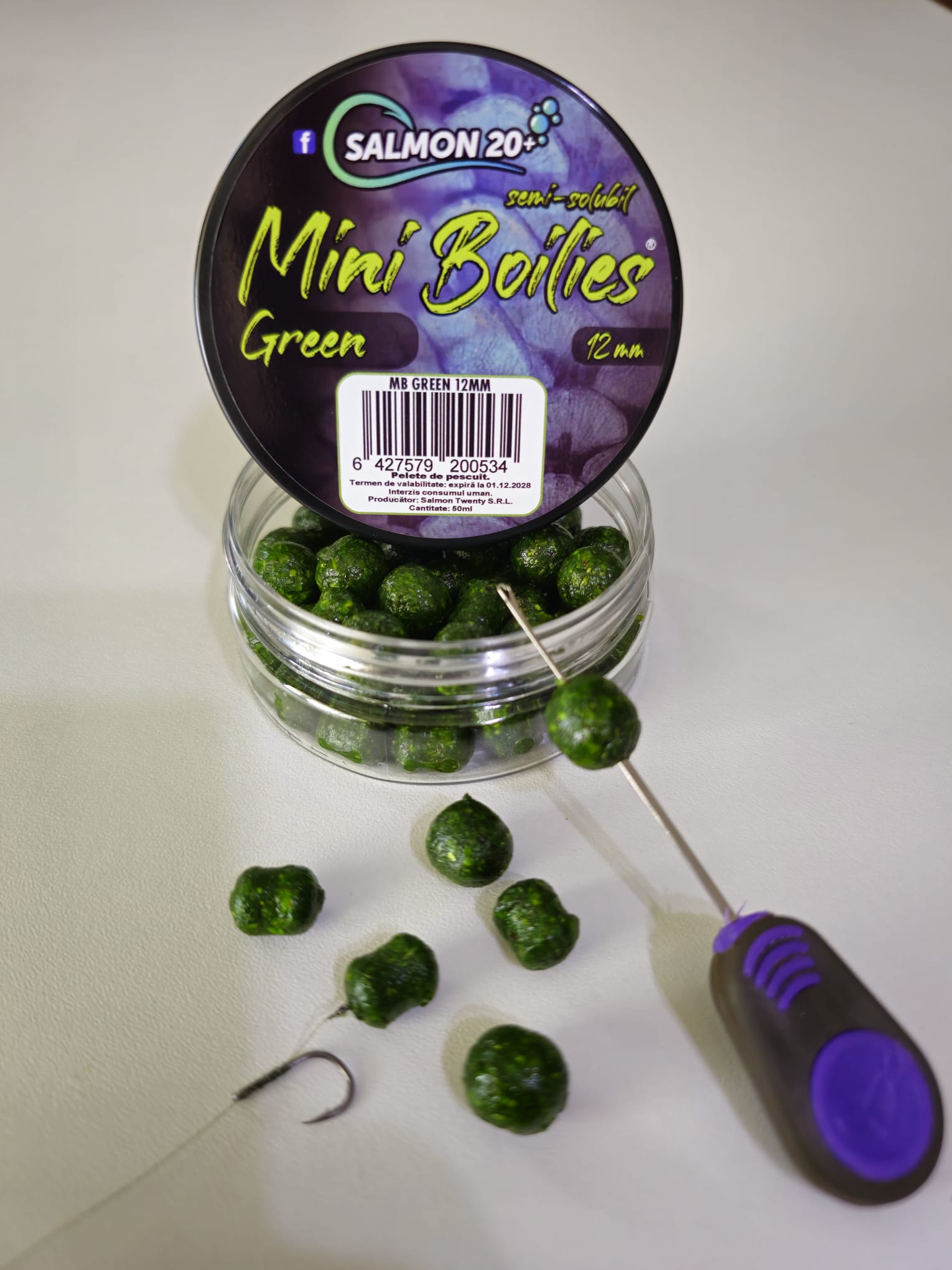 Mini Boilies solubil 12 mm Green Salmon