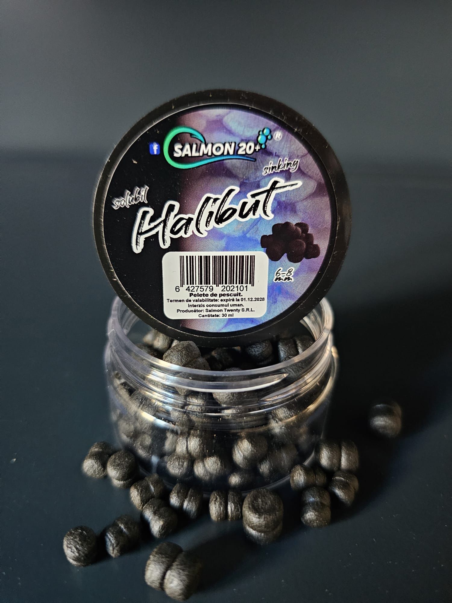 Pelete de carlig Halibut sinking,solubil 6-8 mm Salmon